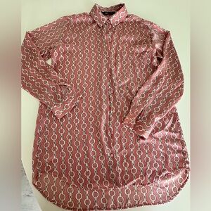 Zara Pink Chain Print Blouse
